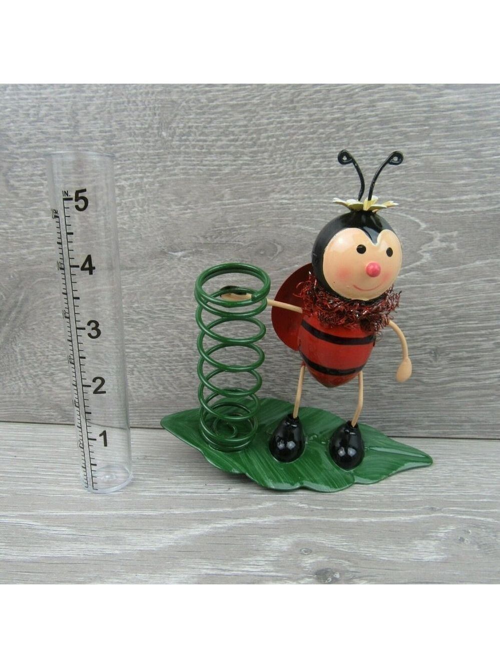 Yard Decor Garden Outdoor Ladybug Rain Gauge - Picture 12 of 12